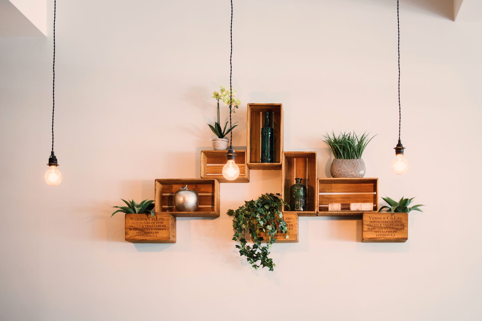 Items hung on a wall